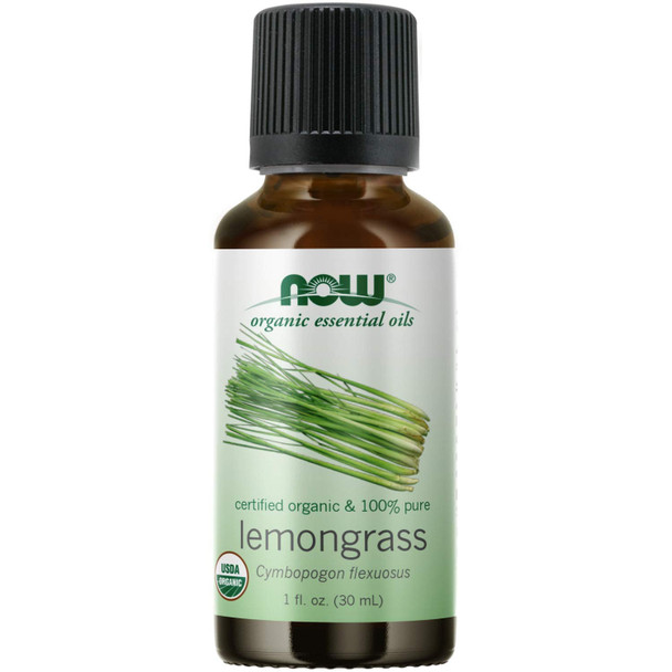 Now Foods Organic 100% Pure Lemongrass Essential Oil, 30ml