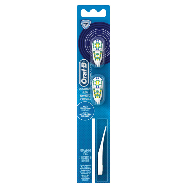 Oral-B Complete Action Anti-Microbial Elecctric Toothbrush Replacement Brush Heads Refill, 2 Count