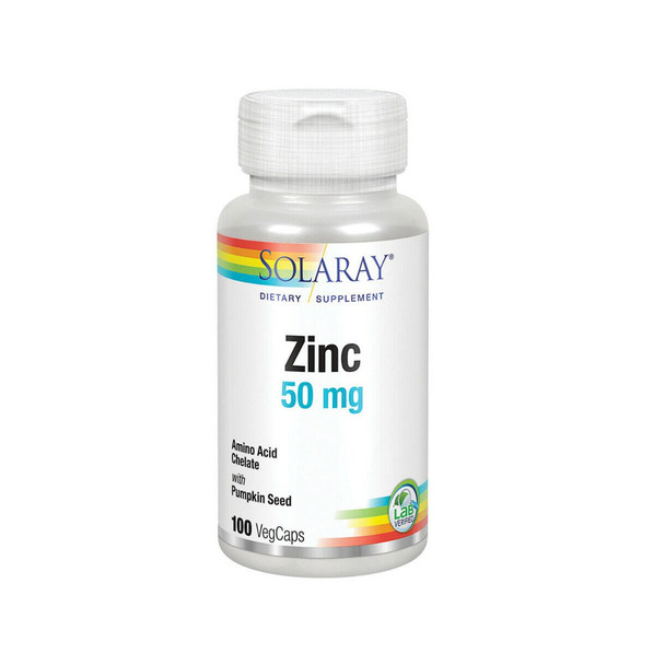 Solaray, Zinc, 50 mg, 100 VegCaps