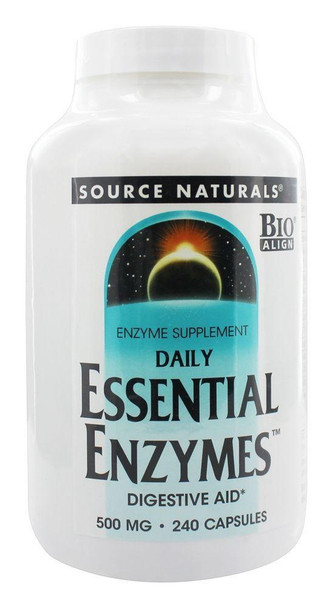 Source Naturals Daily Essential Enzymes 500 mg, 240 Capsules