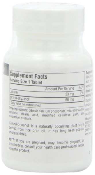 Source Naturals Gamma Oryzanol 60 mg, 200 Tablets