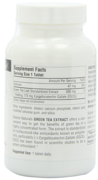 Source Naturals Green Tea Extract 500 mg, 120 Tablets