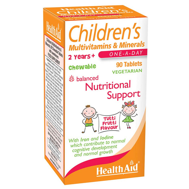 HealthAid Children's MultiVitamin + Minerals - 90 Vegetarian Tablets