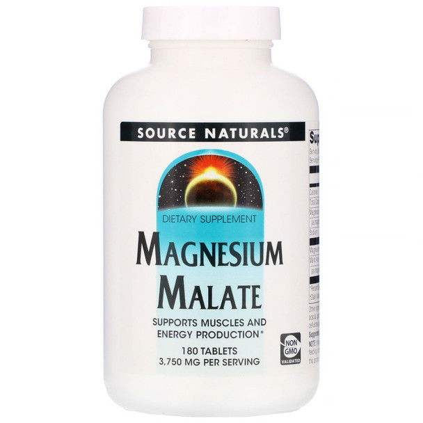 Source Naturals, Magnesium Malate, 180 Tablets