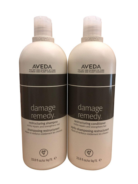 Aveda Damage Remedy Shampoo & Conditioner Liter Duo Set 33.8 oz