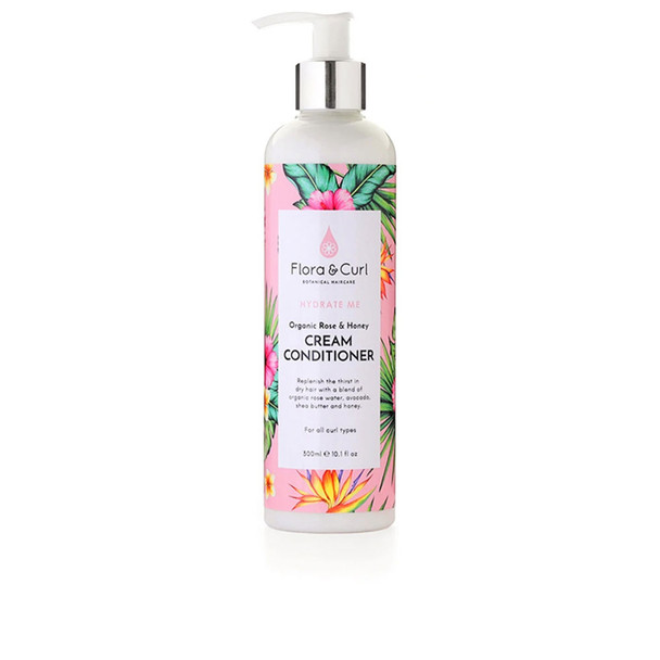 Flora And Curl HYDRATE ME organic rose & honey cream conditioner Anti frizz hair products - Hair repair conditioner