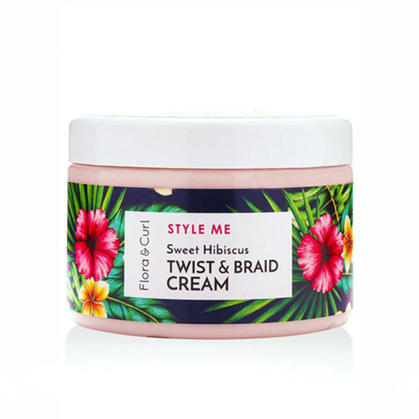 Flora And Curl STYLE ME sweet hibiscus twist & braid cream Hair mask for damaged hair