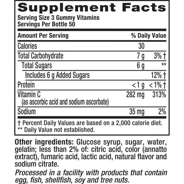 Vitafusion Power C Gummy Vitamins, 150 Count (Packaging May Vary), Absolutely Orange