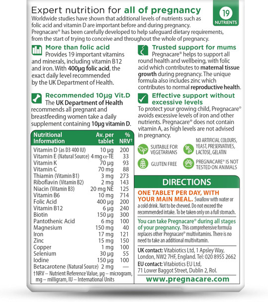 Vitabiotics Pregnacare Original