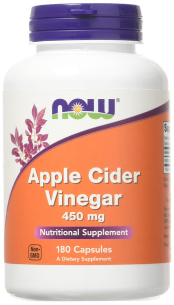 Now Foods Apple Cider Vinegar, 450mg - 180 caps, 0.16 kg