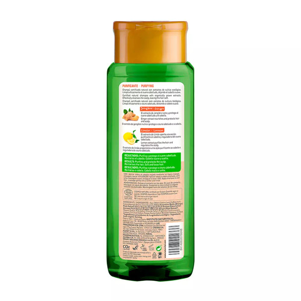 Naturvital ECO PURIFICANTE jengibre y limon champU Purifying shampoo