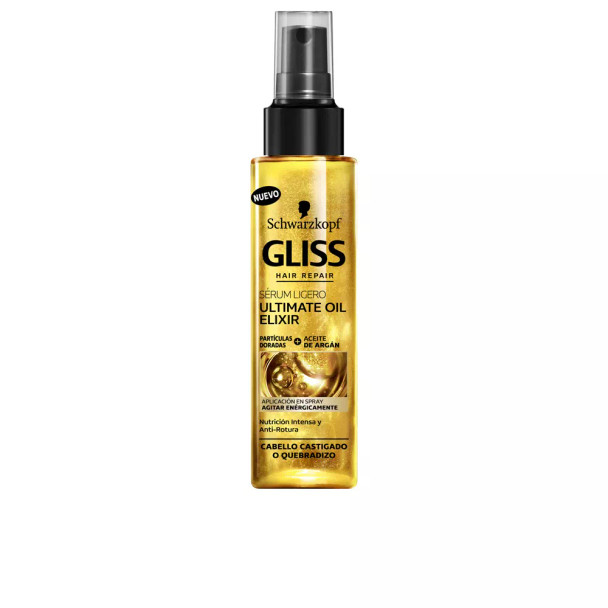 Schwarzkopf Mass Market GLISS HAIR REPAIR ultimate oil elixir serum ligero Hair moisturizer treatment - Hair repair treatment
