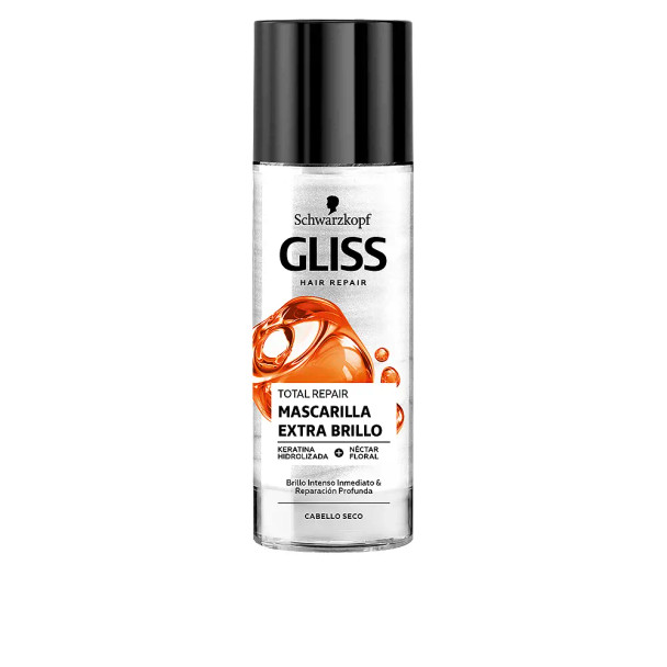 Schwarzkopf Mass Market GLISS TOTAL REPAIR mascarilla extra-brillo Hair mask for damaged hair - Shiny hair mask - Hair repair treatment