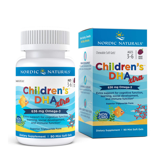 636mg Omega-3 Children's DHA Xtra, Berry Punch 90 Softgels