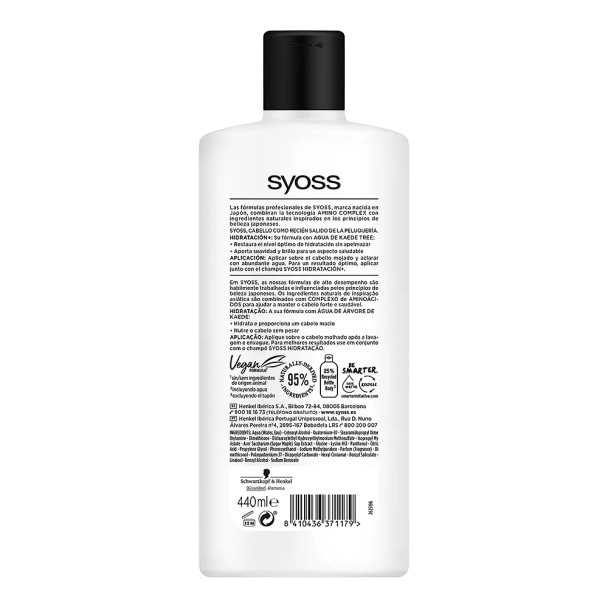 Syoss HIDRATACIoN+ acondicionador cabello normal o seco Shiny hair products - Hair repair conditioner