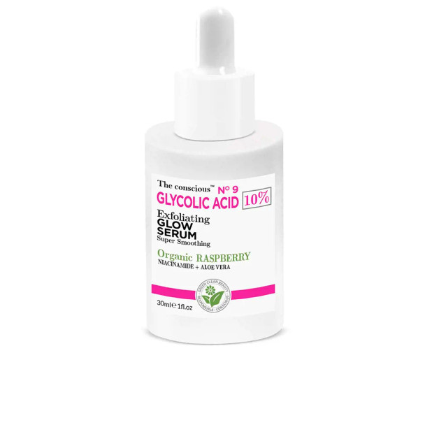 The Conscious GLYCOLIC ACID exfoliating glow serum organic raspberry Anti aging cream & anti wrinkle treatment