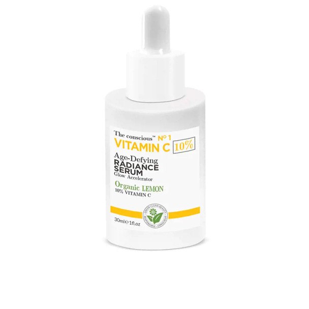 The Conscious VITAMIN C age-defying radiance serum organic lemon Face moisturizer Flash effect