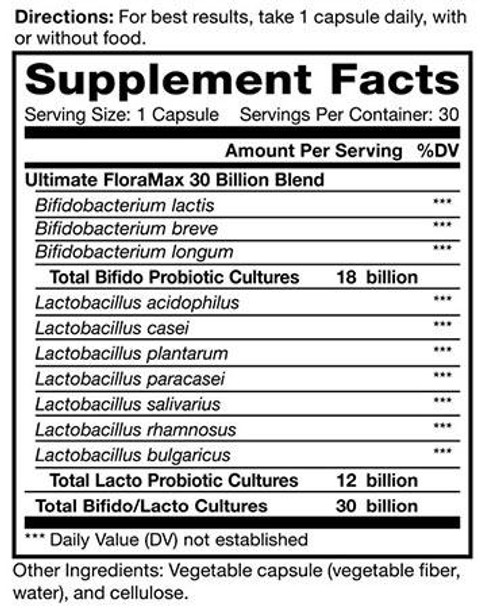 Advanced Naturals Ultimate FloraMax 30 Billion(30 capsules)