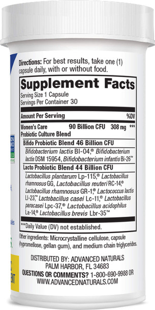 Advanced Naturals Ultimate FloraMax Total Woman Care 90 Billion
