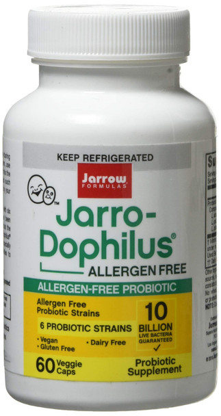 Jarrow Formulas Jarro-Dophilus, Allergen-Free Capsules, 60-Count