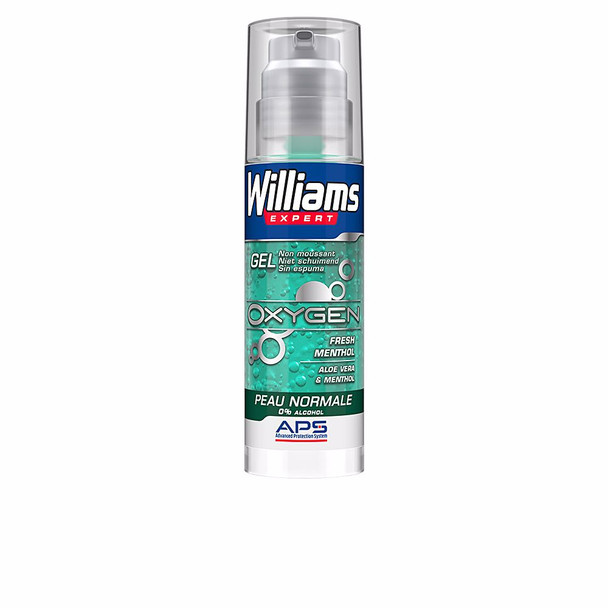 Williams EXPERT OXYGEN 0% alcohol gel afeitar piel normal Shaving foam
