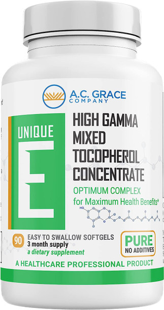 A.C. Grace, Unique E Mixed Tocopherols Concentrate Softgels, 90 Softgels