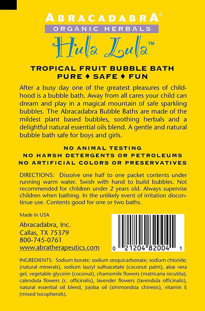 ABRACADABRA Organic Herbals Hula Lula Tropical Fruit Children's Bubble Bath (3-pack, 2.5oz. each)