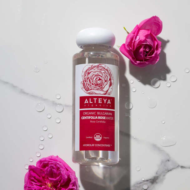 Alteya Organic Centifolia Rose Water 250ml - 100% USDA Certified Organic Authentic Pure Natural Rosa Centifolia Flower Water Steam-Distilled and Sold Directly by the Rose Grower Alteya Organics