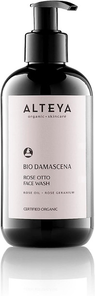 Alteya Organics Face Wash USDA Certified Organic Skin Care 8.5 Fl Oz/250 mL Bio Damascena Award-Winning Face Cleanser With Organic Bulgarian Rose Oil Purifying, Soothing and Beautifying