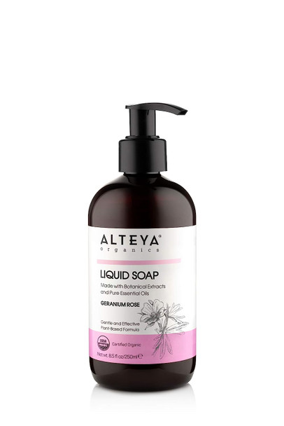 Alteya Organics Liquid Soap Geranium Rose 8.5 Fl. Oz