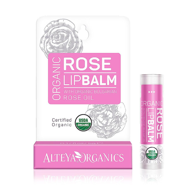 Alteya USDA Organic Bulgarian Rose Lip Balm - 0.16 Oz/ 4.5 g