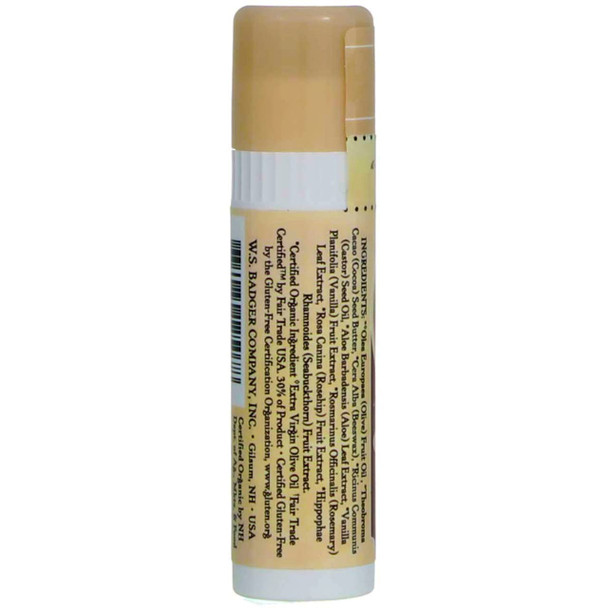 Badger Cocoa Butter Lip Balm-Vanilla Bean, 2 pack