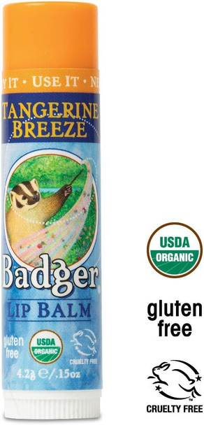 Badger Lip Balm Stick-Tangerine Breeze