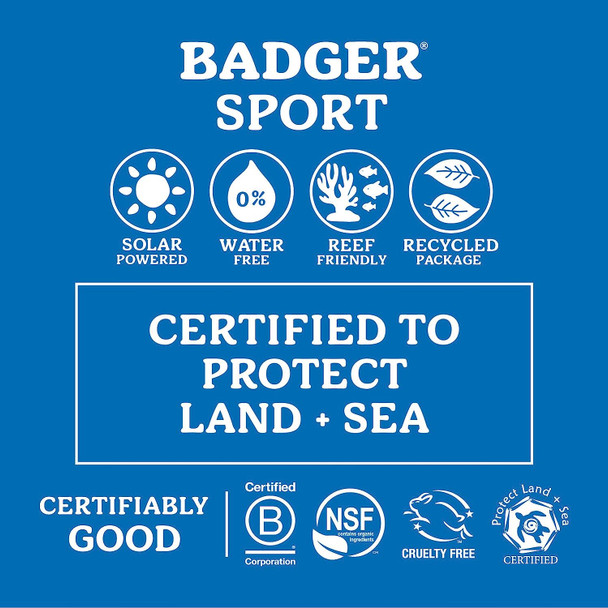Badger SPF 40 Sport Mineral Sunscreen Cream - Reef-Friendly Broad-Spectrum Water-Resistant Sport Sunscreen with Zinc Oxide - Unscented, 2.9 oz
