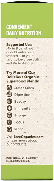 BareOrganics Organic Calm Superfood Mix, 1.15 OZ