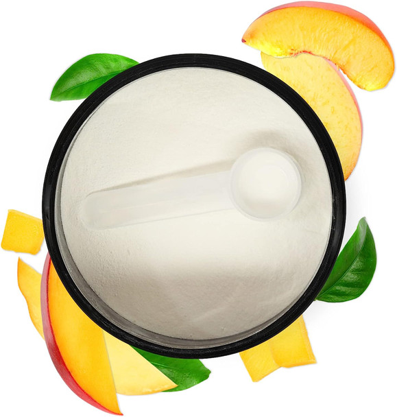 Biochem BCAA Powder Peach Mango 5g, 6.9oz, Certified Vegan, Certified Gluten Free, Keto Friendly