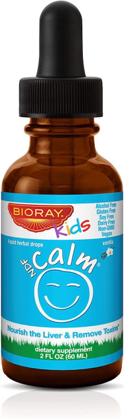BIORAY Kids NDF Calm, Vanilla - 2 fl oz - Nourish The Liver & Remove Toxins - Non-GMO, Vegan, Gluten Free - 1-2 Month Supply