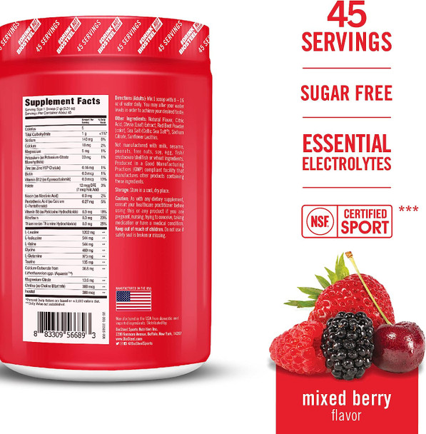 BioSteel Hydration Mix, Sugar-Free with Essential Electrolytes and B Vitamins, Mixed Berry, 45 Servings