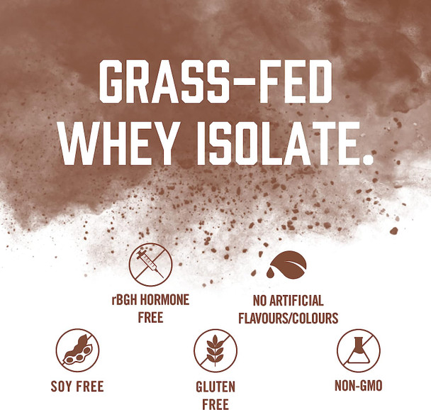 BioSteel Whey Protein Isolate Powder, Grass-Fed and Non-GMO Post Workout Formula, Chocolate, 24 Servings