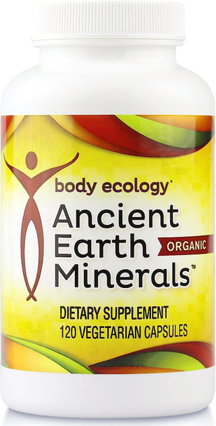 Body Ecology Ancient Earth Minerals | 100% Plant-Derived Trace Mineral Supplement | Builds Immunity, Promotes Detoxification, Non-GMO | 120 Capsules