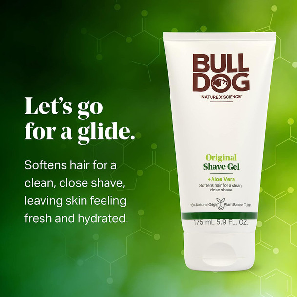 Bulldog Mens Skincare and Grooming Original Shave Gel, 5.9 Ounce (Pack of 2)
