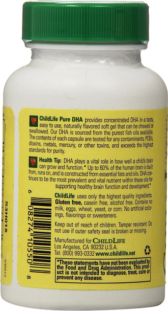 Child Life Pure DHA Soft Gel Capsules, 90 Count