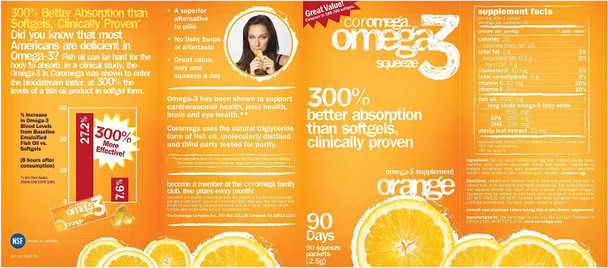 Coromega Omega 3 Supplement- Orange