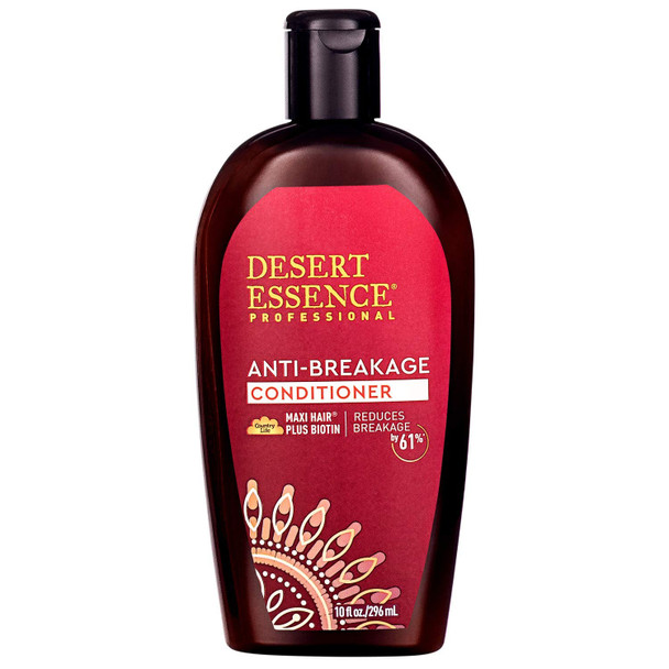 Desert Essence Anti-breakage Conditioner - 10 Fl Oz - Maxi Hair Plus Biotin - Essential Enriched Vitamins - Detangler - Salon Professional Formula - Jojoba & Coconut Oil - Promotes Breakage Reduction