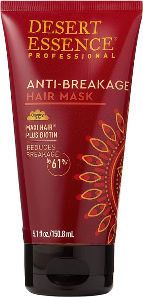 Desert Essence Anti-breakage Hair Mask - 5.1 Fl Oz - Maxi Hair Plus Biotin - Hair Moisturizer - Essential Enriched Vitamins - Promotes Breakage Reduction - Salon Professional Formula