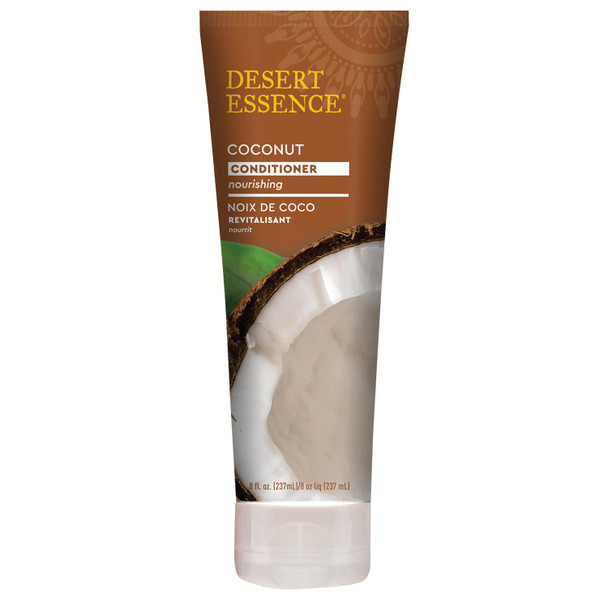 Desert Essence Coconut Conditioner - 8 Fl Oz - Pack of 3 - Strong & Healthy Hair - Restores Natural Luster - Coconut Oil - Jojoba Oil - Sun Flower Oil - Refreshing - Scented