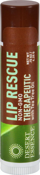 Desert Essence Lip Rescue Therapeutic with Tea Tree Oil - 0.15 oz - Case of 24-pack of 1