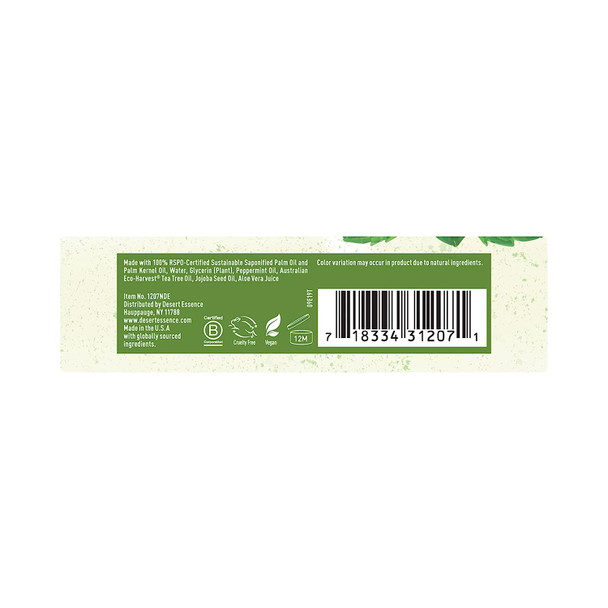 Desert Essence Peppermint Soap Bar - 5 Ounce - Pack of 2 - Cleanse & Soothes Skin - Tea Tree Oil - Aloe Vera - Jojoba Oil - Refreshing Rich Scent - Acne - Invigorating Moisturizer Desert Essence Peppermint Soap Bar - 5 Ounce - Pack of 2 - Cleanse & Soothes Skin - Tea Tree Oil - Aloe Vera - Jojoba Oil - Refreshing Rich Scent - Acne - Invigorating Moisturizer