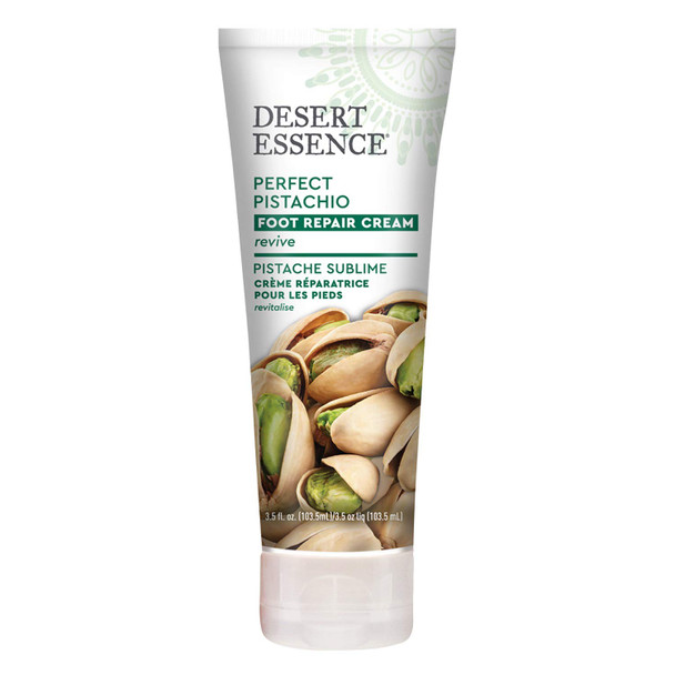 Desert Essence Pistachio Foot Repair Cream - 3.5 Fl Ounce - Restores Softness - Skin Repair & Renewal - Pistachio Nut Oil - Shea Butter - Macadamia Seed Oil - Cruelty-Free