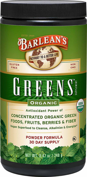 Barlean's Organic Oils Organic Greens™ Powder - Natural Flavor